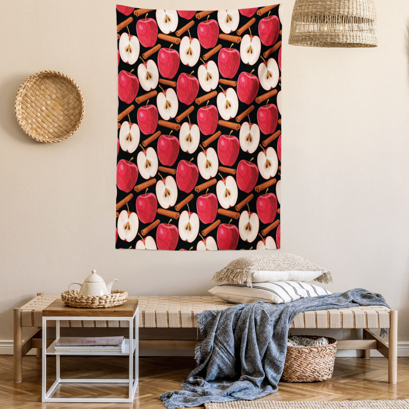 Cinnamon Sticks Fruits Tapestry