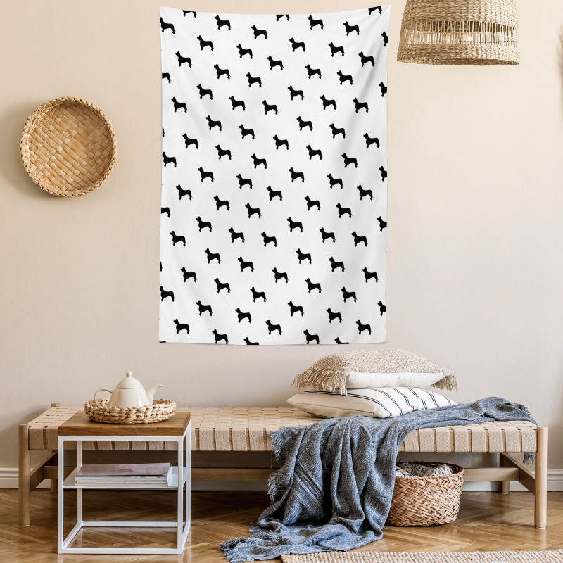Pet Canine Silhouette Tapestry