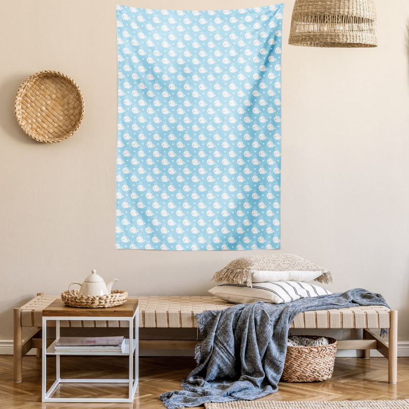 Blue Baby Shower Design Tapestry