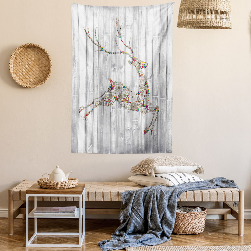 Xmas Animal Rustic Tapestry