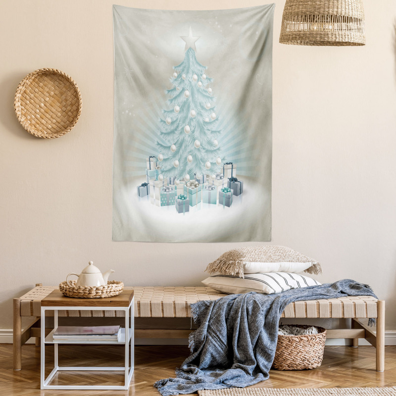 Xmas Tree Presents Tapestry