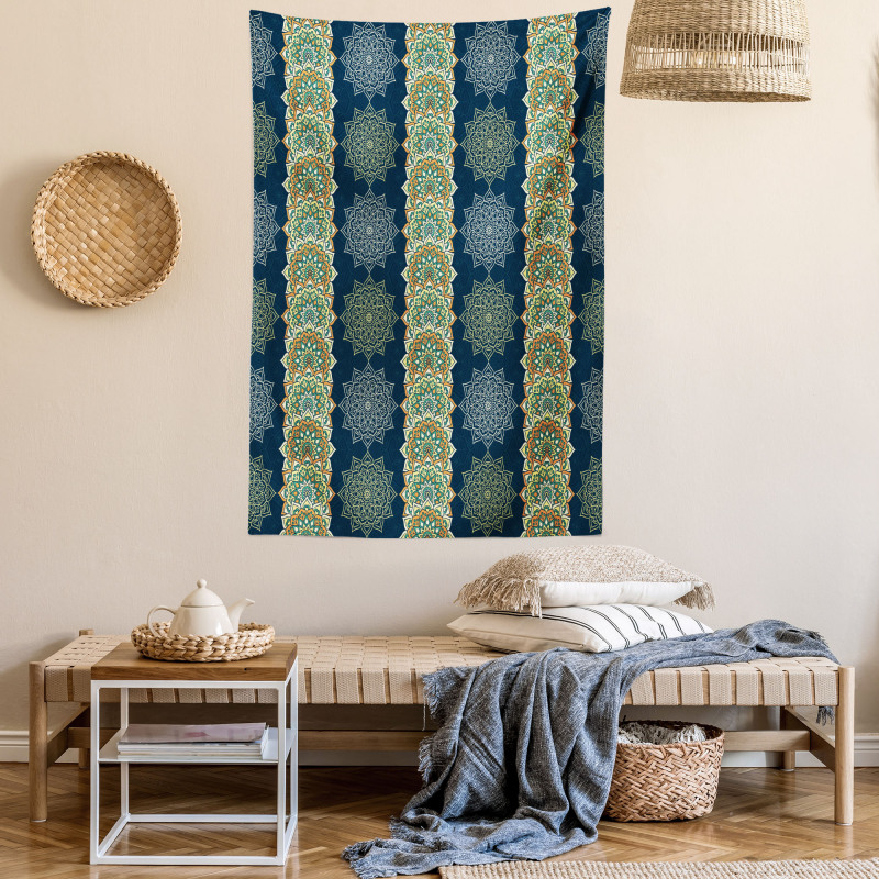Bohemian Moroccan Motifs Tapestry