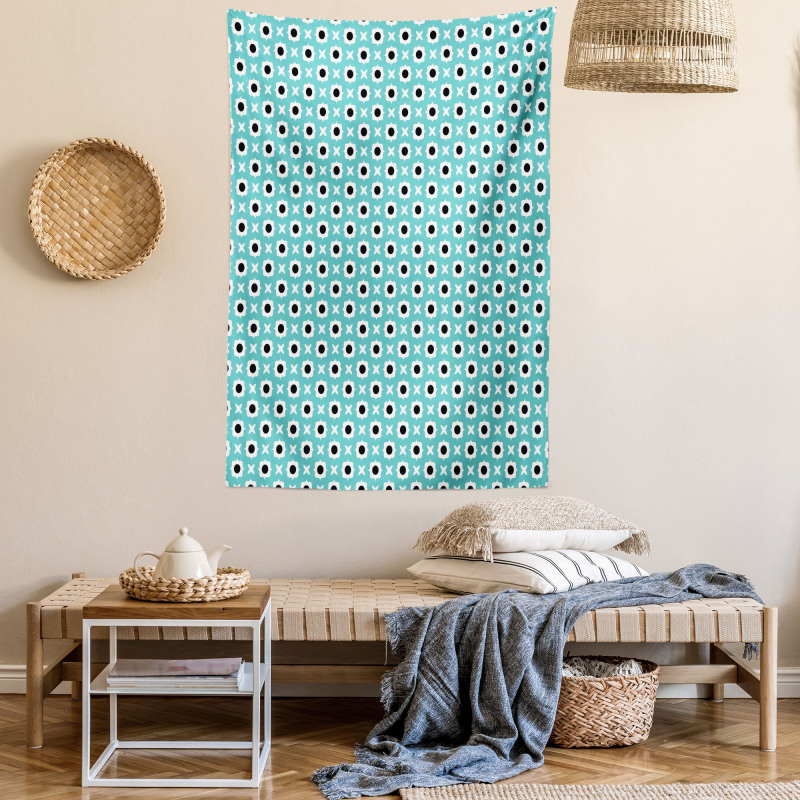 Abstract Ornaments Dots Tapestry