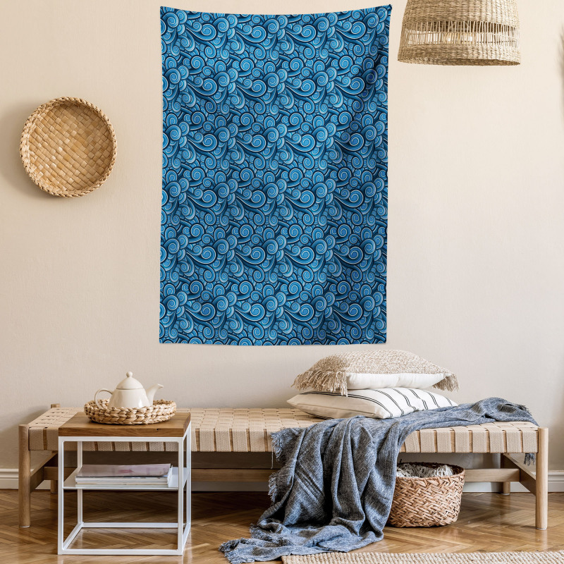 Marine Ocean Waves Tapestry