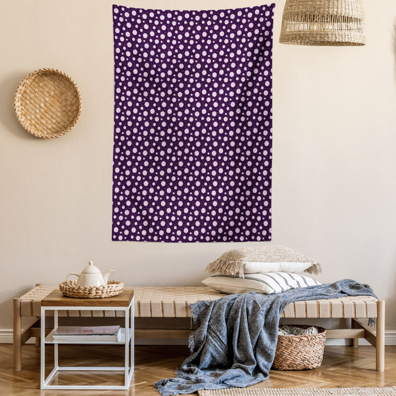 Circles Dots Short Lines Tapestry