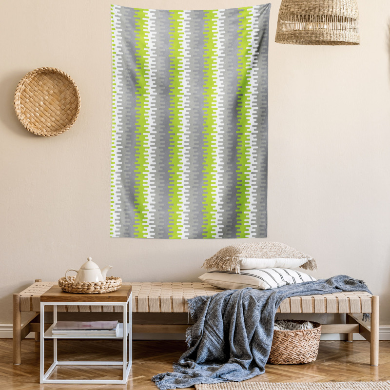 Wavy Vertical Stripes Tapestry