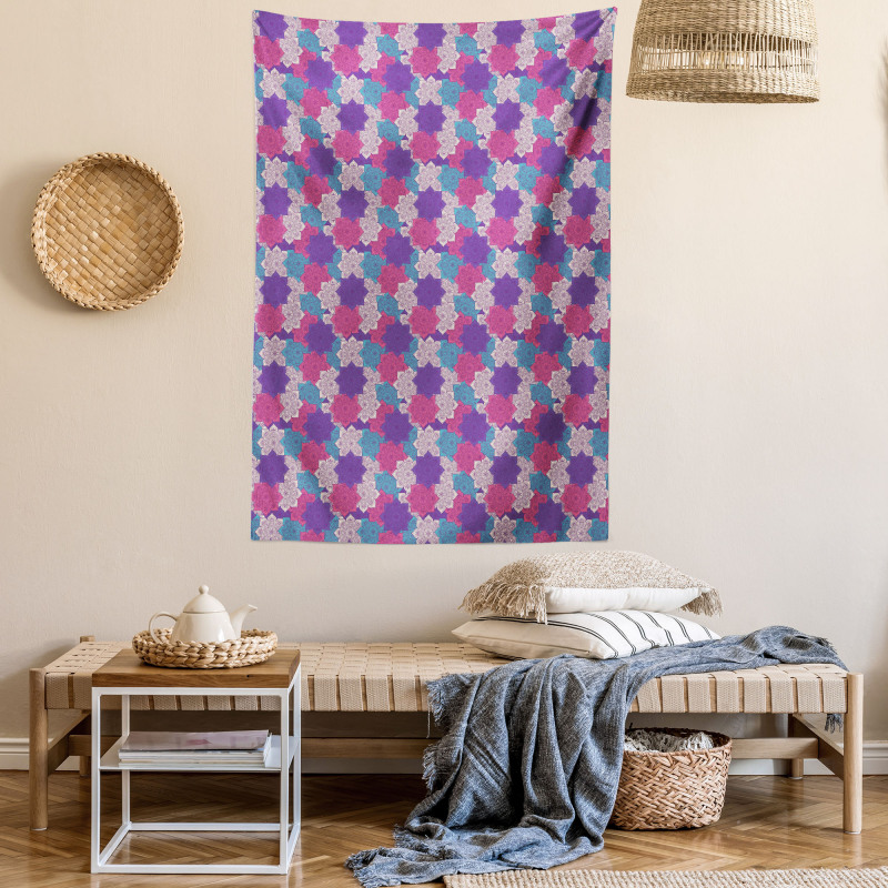 Tribal Flowers Tapestry