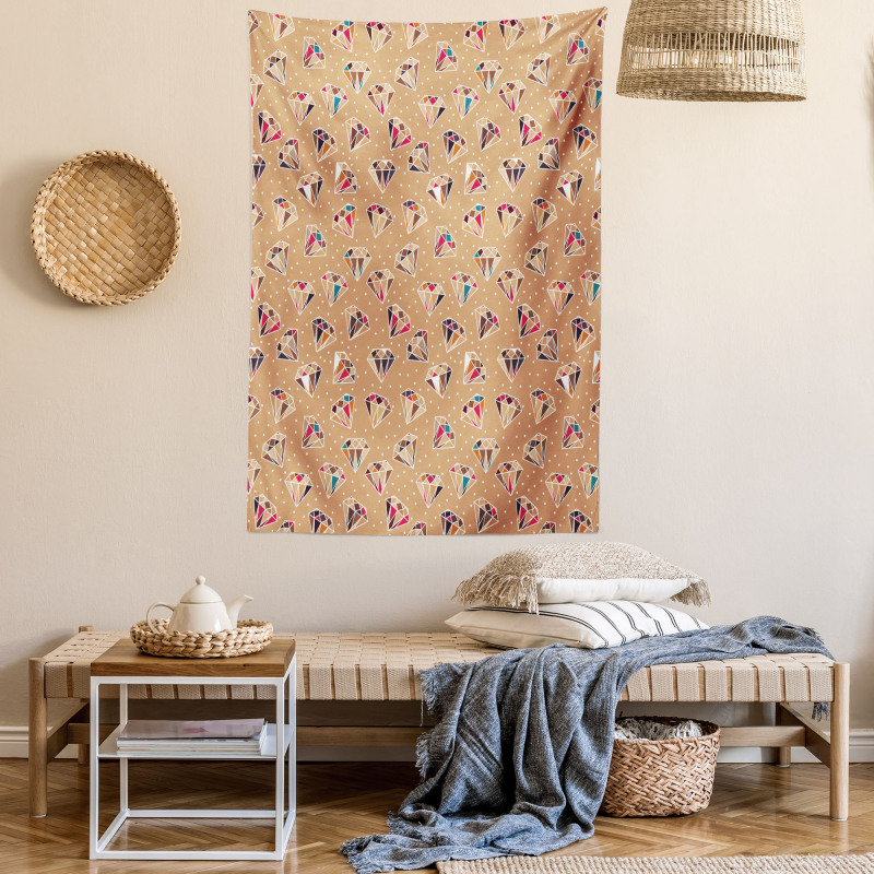 Colorful Diamond Shapes Tapestry