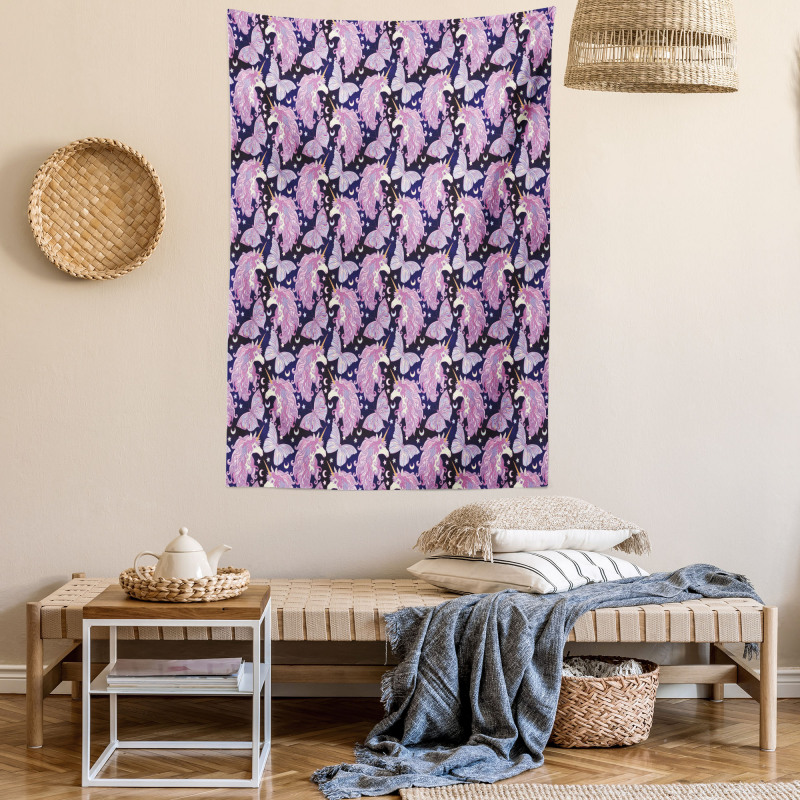 Butterfly Stars Moons Tapestry