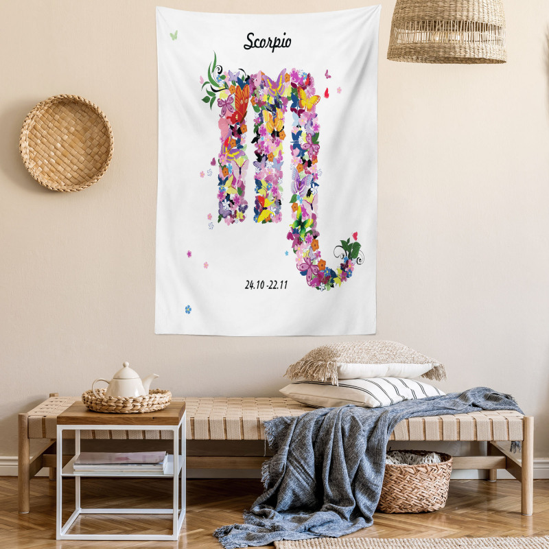 Floral Butterfly Tapestry