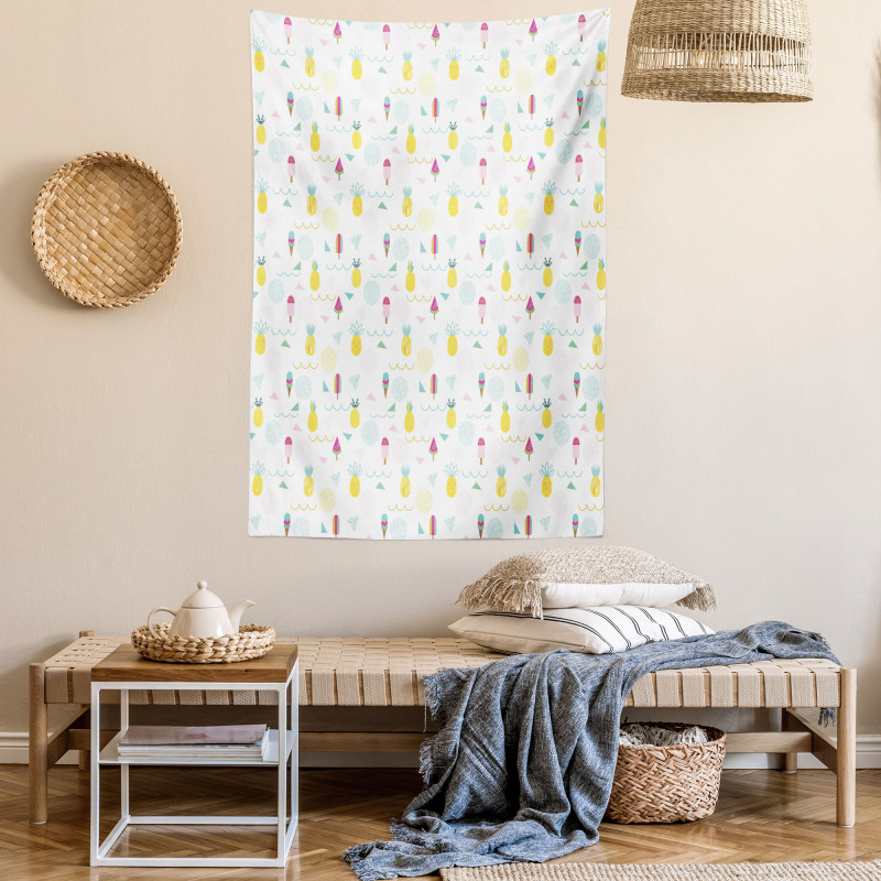 Ice Cream Pineapple Tapestry