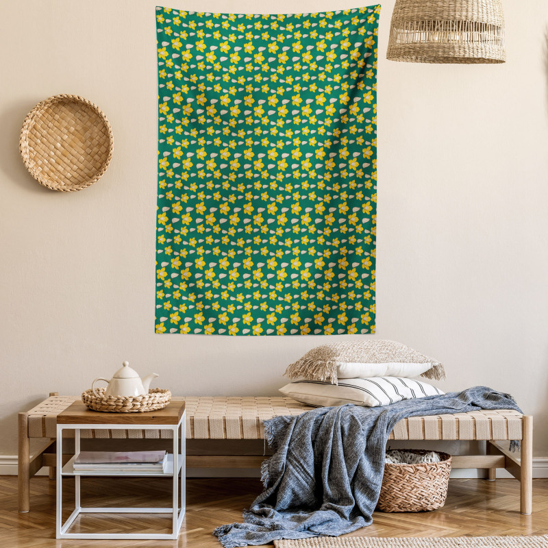 Blooming Foliage Vintage Tapestry