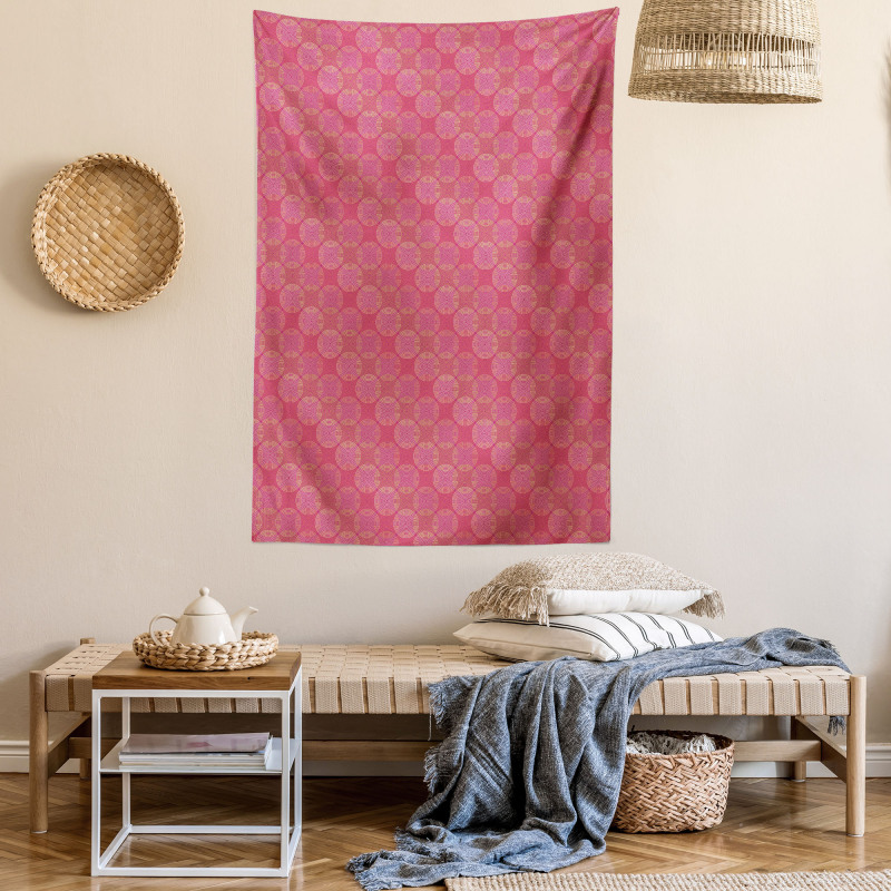 Boho Theme Moire Circle Tapestry