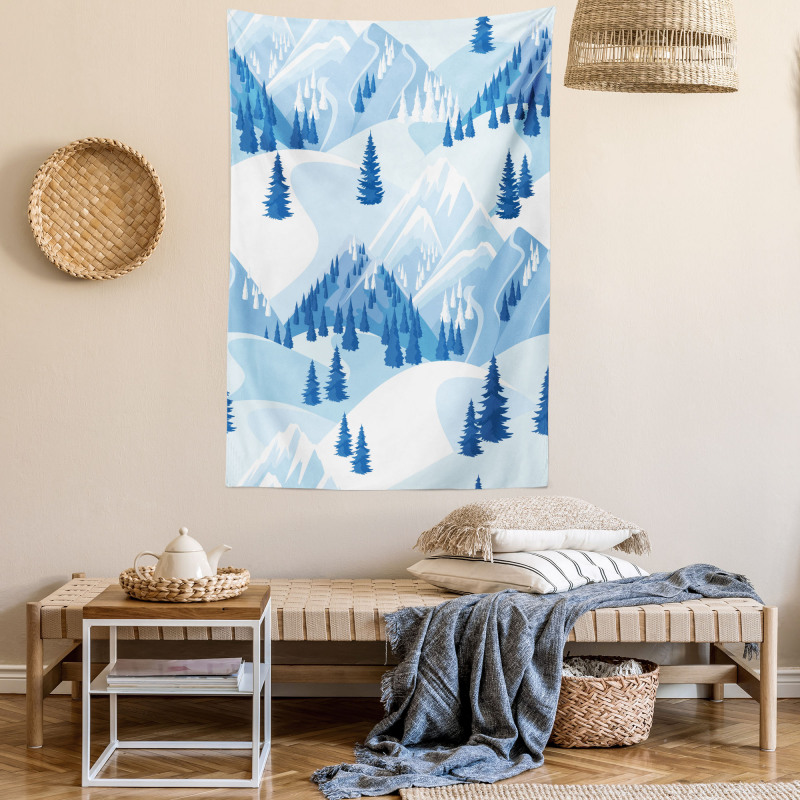 Snowy Fir Forest Tapestry