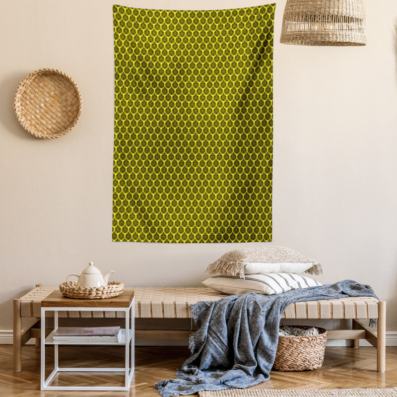 Bumble Bee Honeycomb Ogee Tapestry