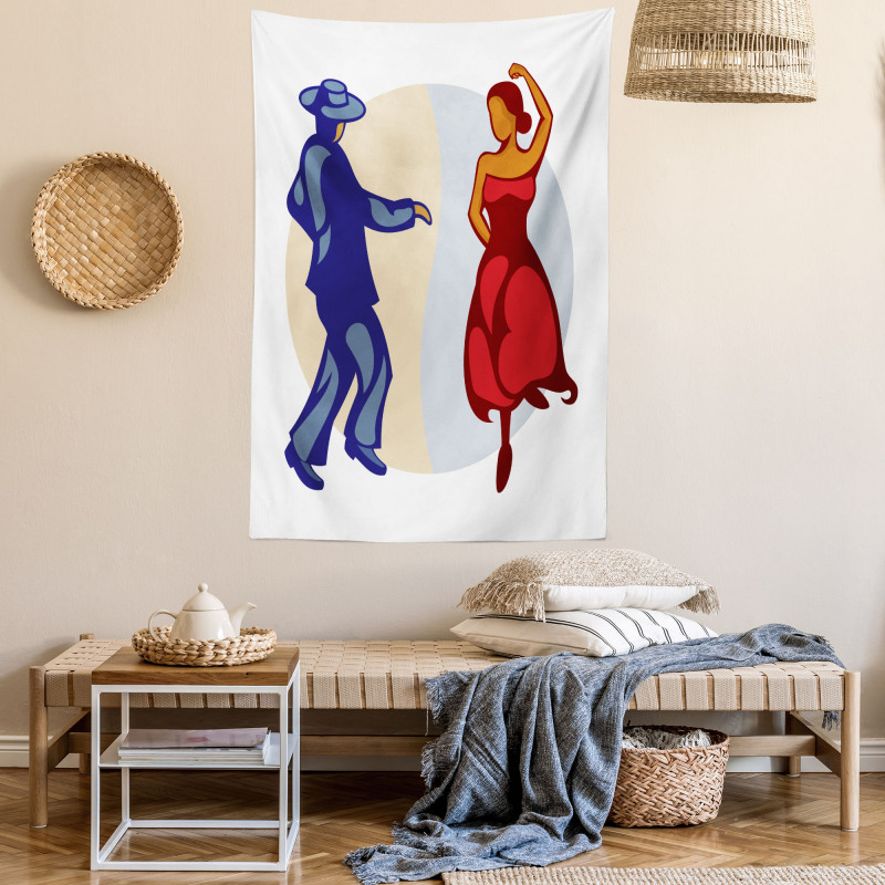 Funky Dancer Couple Tapestry