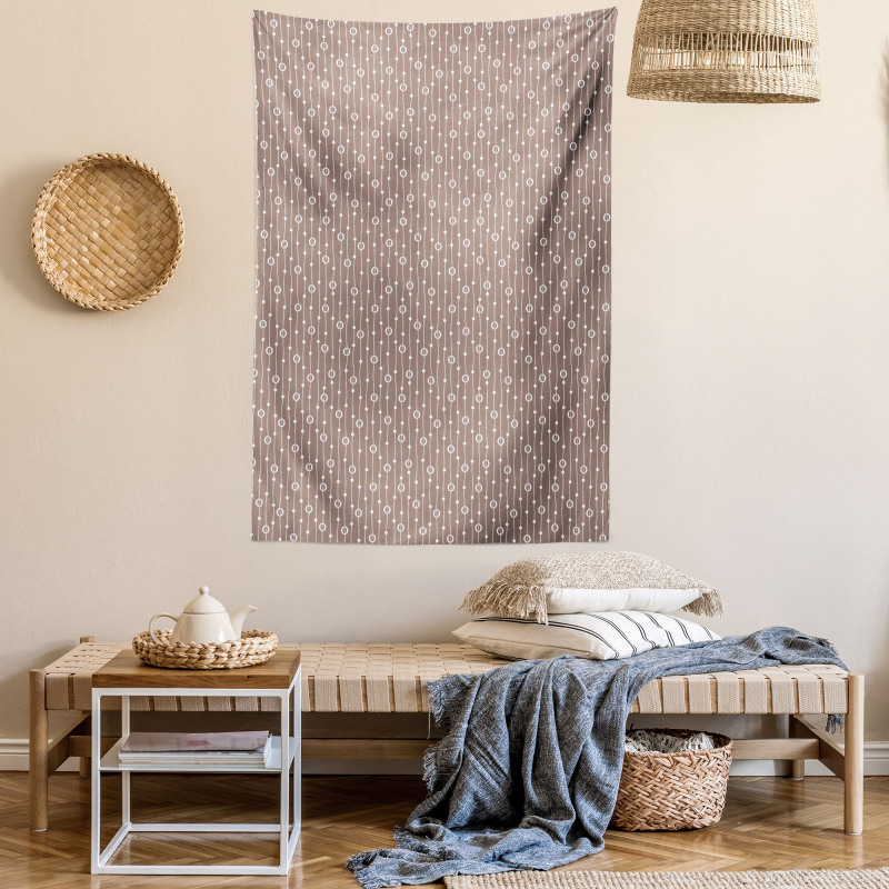 Coffee Beans and Stripes Tapestry