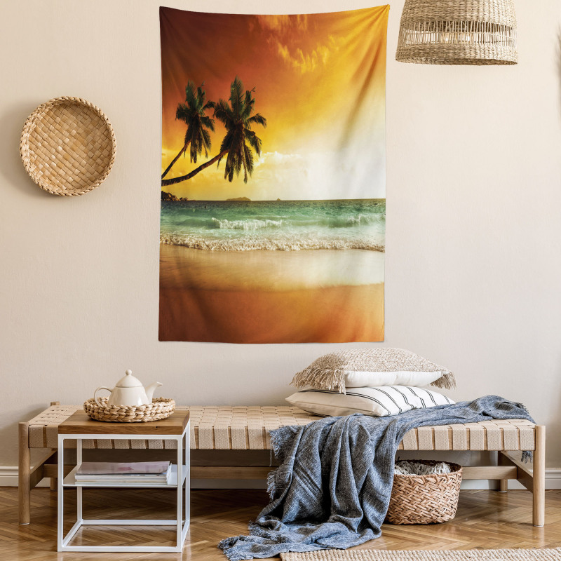 Palm Tree Exotic Beach Tapestry