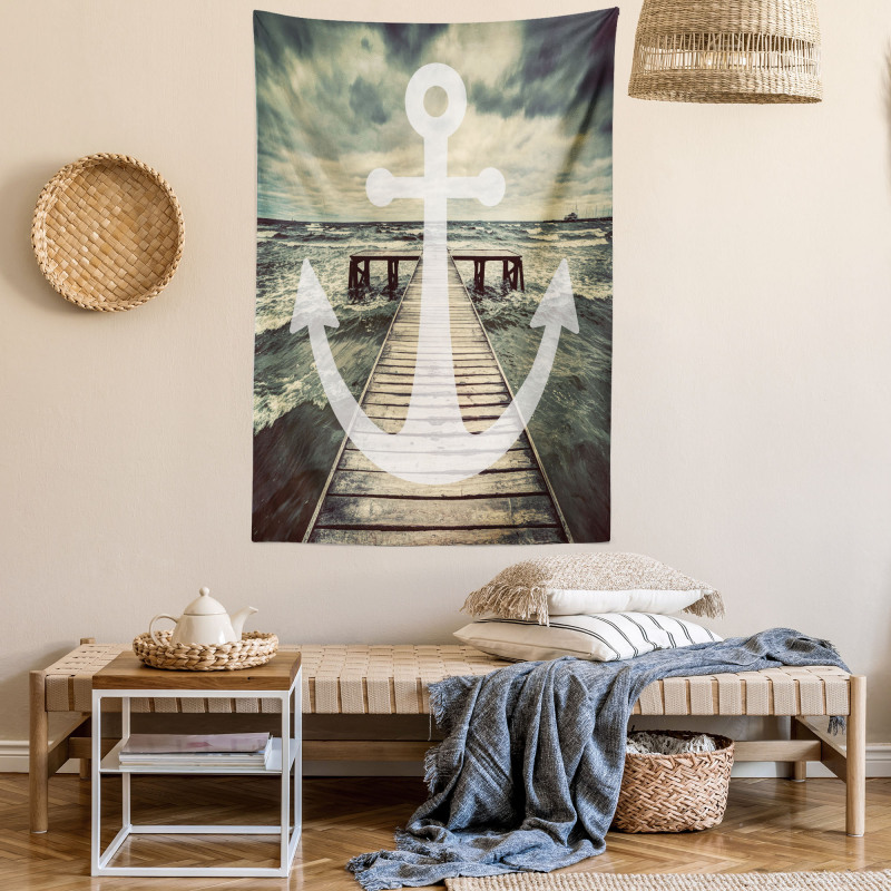 Anchor Ocean Waves Tapestry