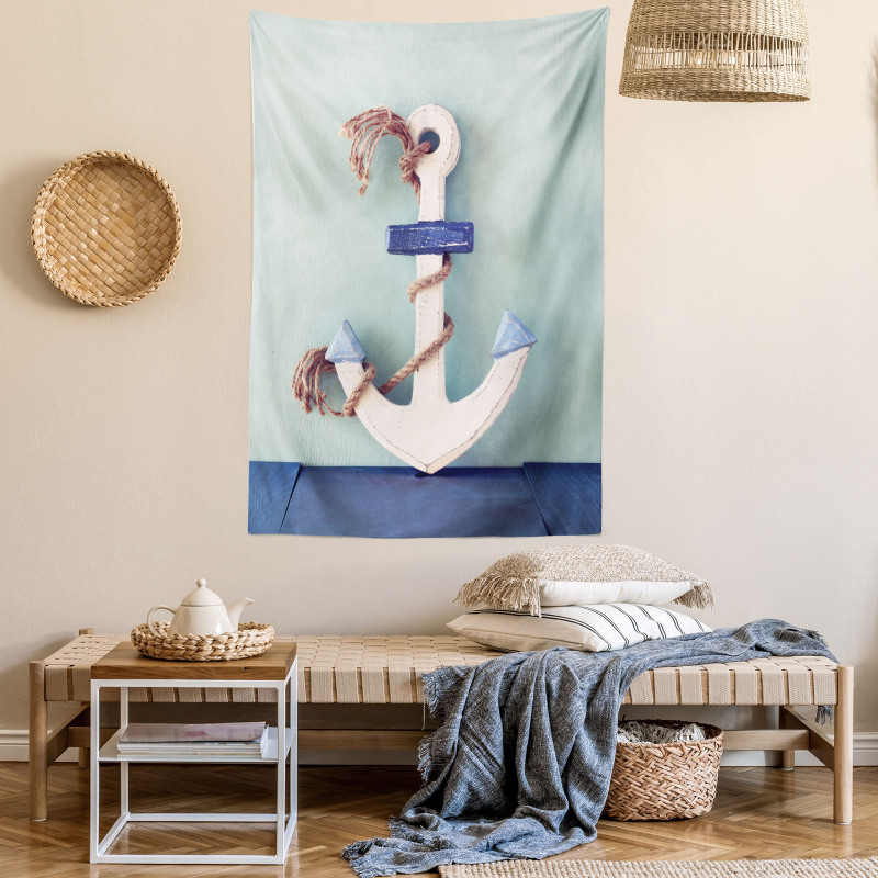 Anchor and Rope Motif Tapestry