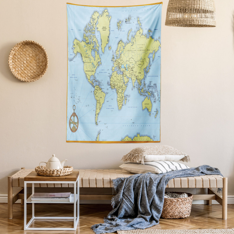 Adventure Detailed Map Tapestry