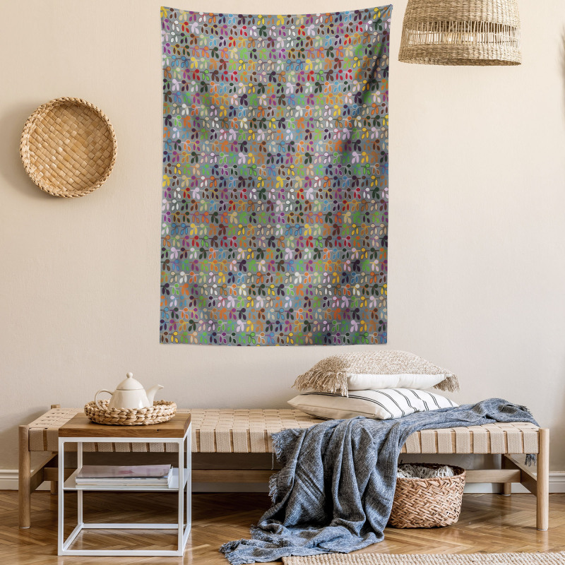 Colorful Graphic Foliage Tapestry