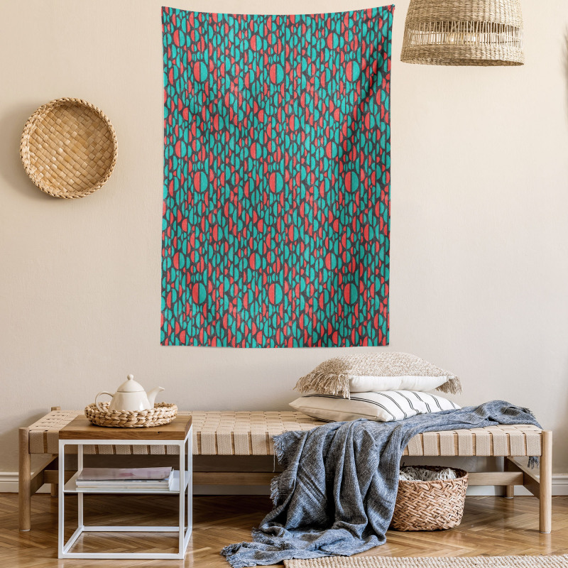 Big and Small Half Circles Tapestry