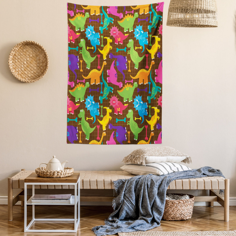 Baby Wild Dinos Kids Tapestry