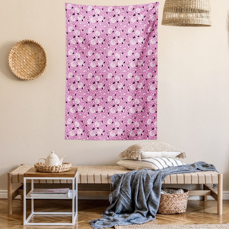 Silhouette Spring Petals Tapestry