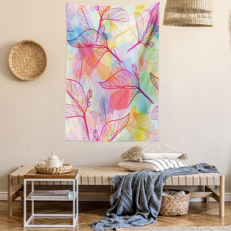Colorful Abstract Foliage Tapestry