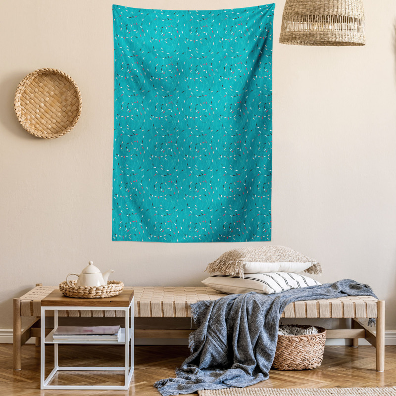 Spiral Lines Pastel Drop Tapestry