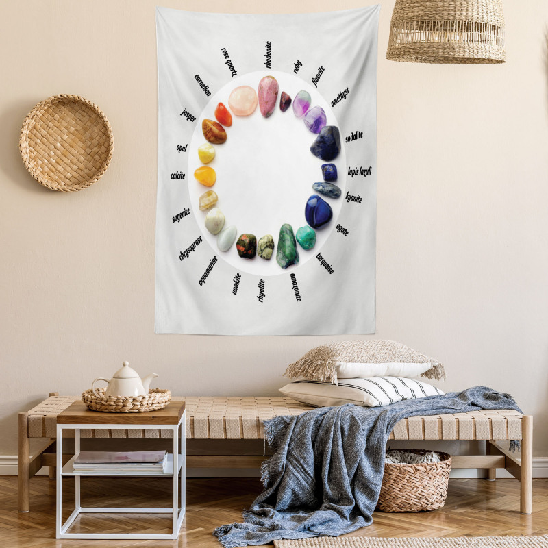 Colorful Precious Rocks Name Tapestry