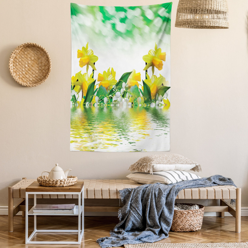 Daffodil Garden Art on Water Tapestry