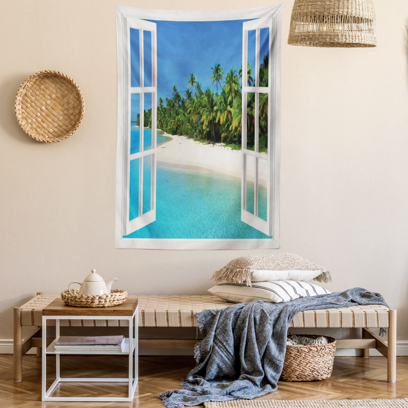 Paradise Island Palm Tree Tapestry