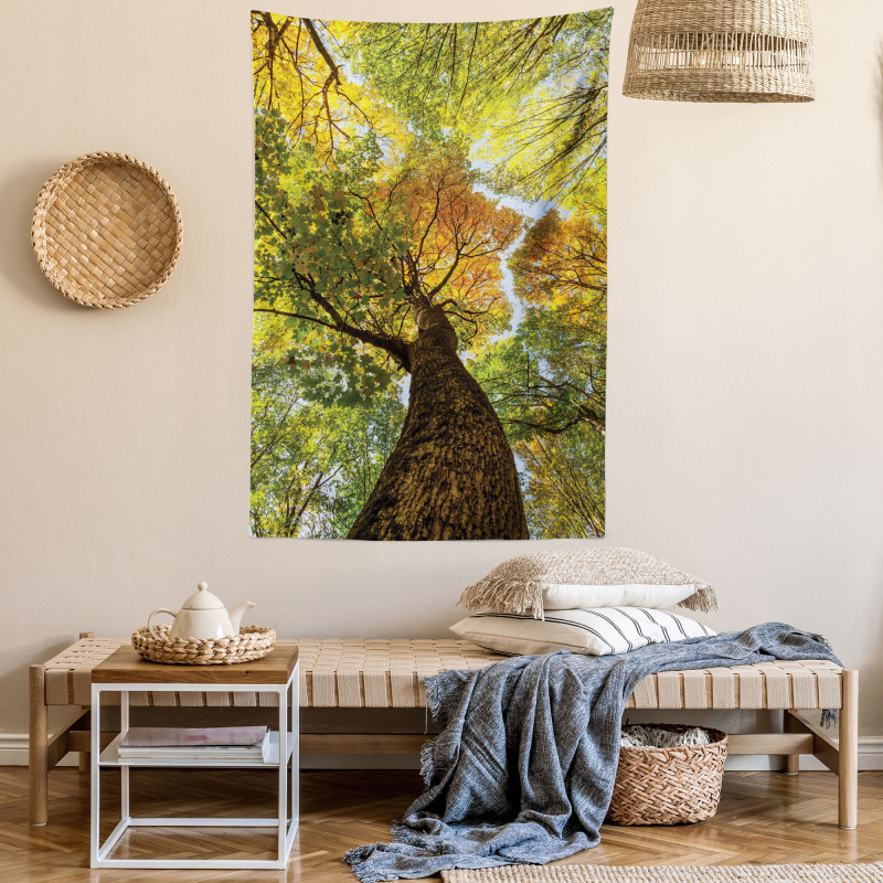 Autumn Tree of Nature Photo Tapestry