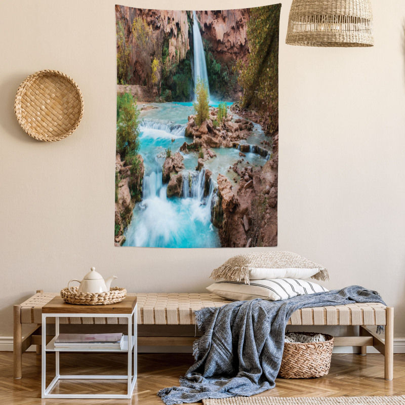 Natural Spring Falls Stream Tapestry