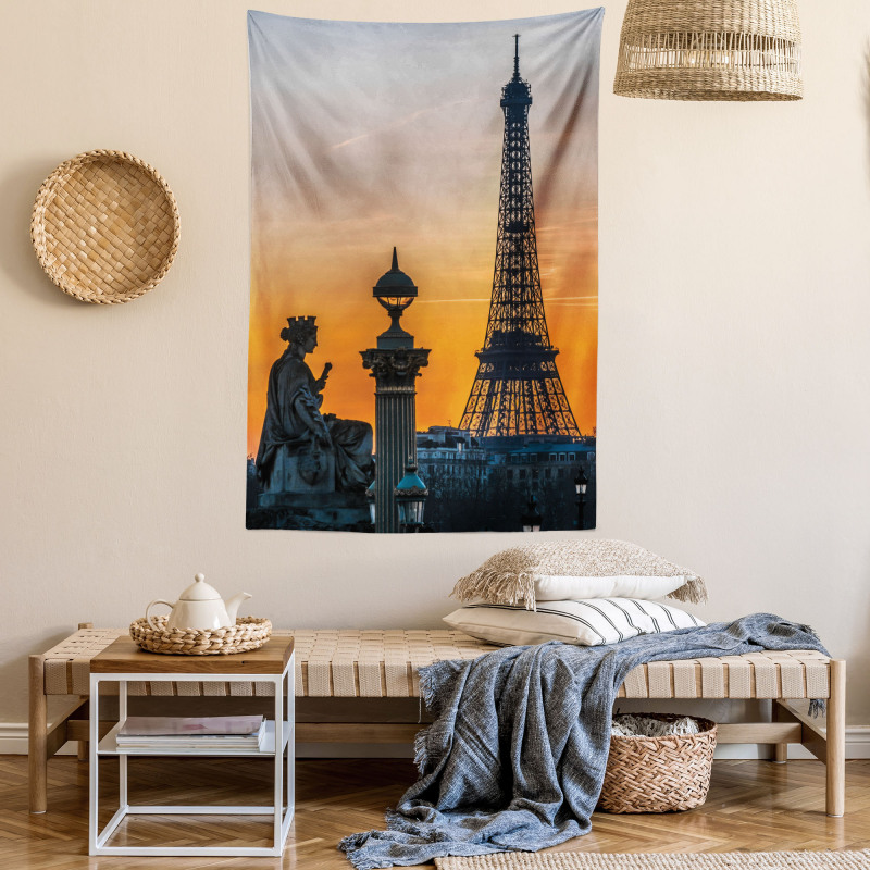 Historic Sunset Sky Scenery Tapestry