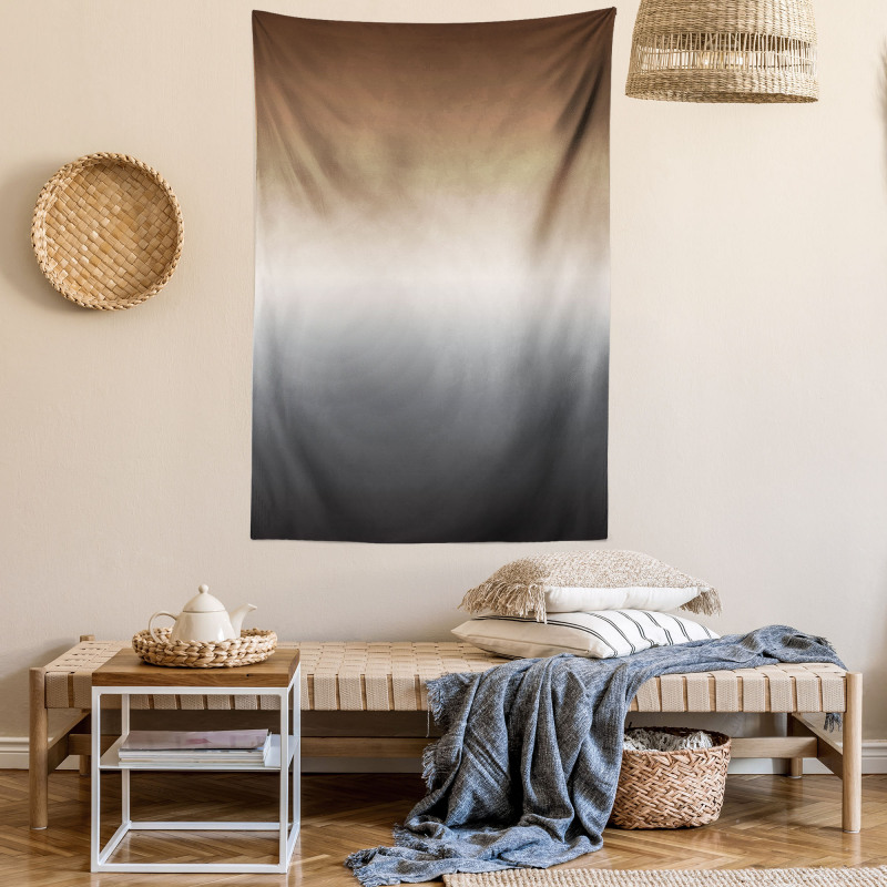 Brown and Grey Pattern Tapestry