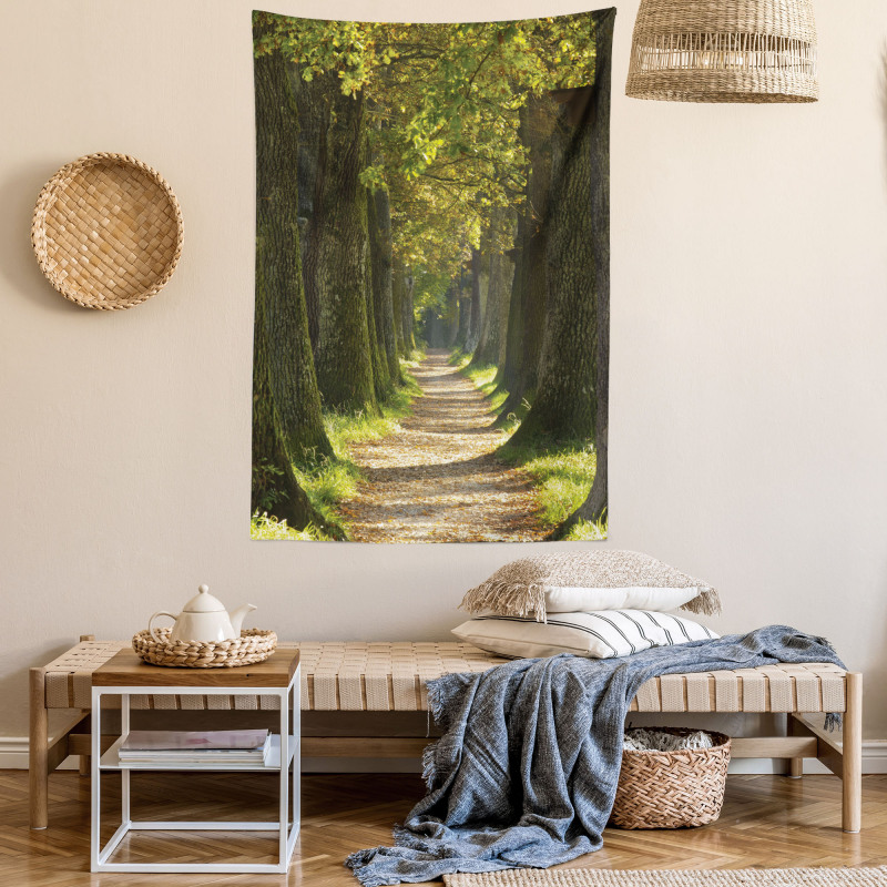 Alley with Oak Trees Tapestry
