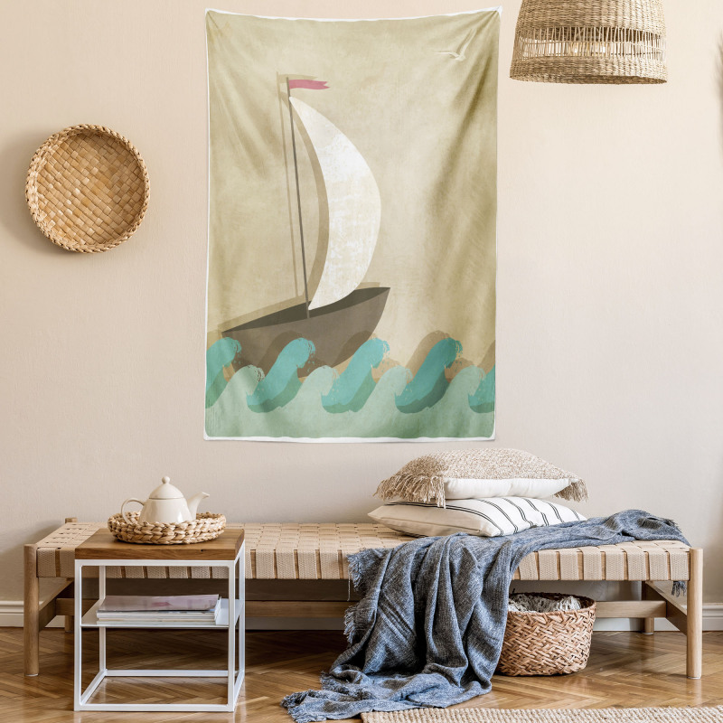 Seagulls Boating Marine Tapestry