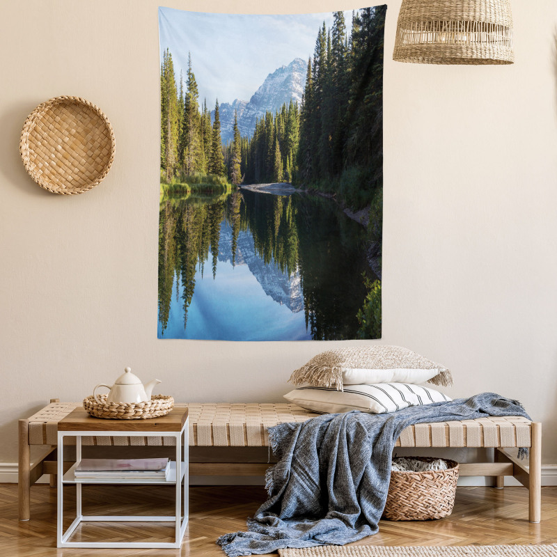 Fir Tree Reflections on Lake Tapestry