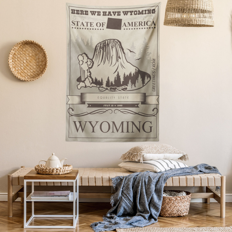 Retro Poster Equality State Tapestry