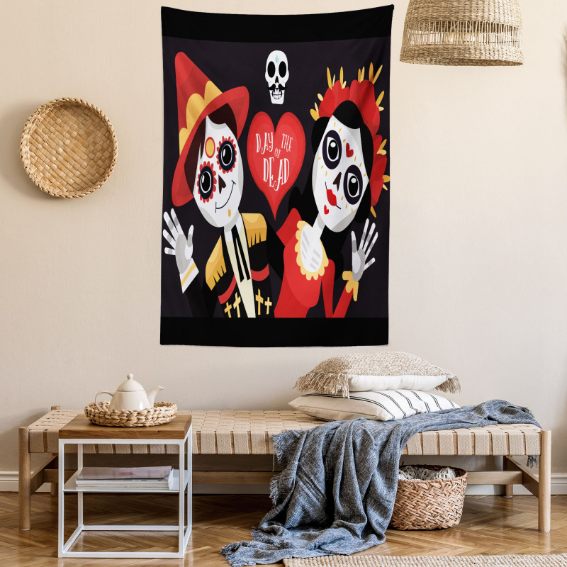 Sugar Skull Art Tapestry