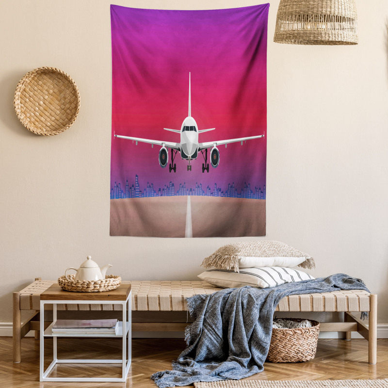 Take Off Plane Abstract Sky Tapestry