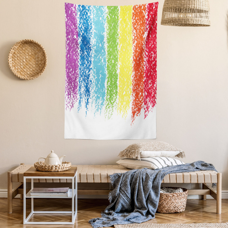 Cheerful Pastel Painting Tapestry