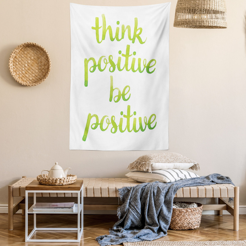 Words in Green Tone Tapestry