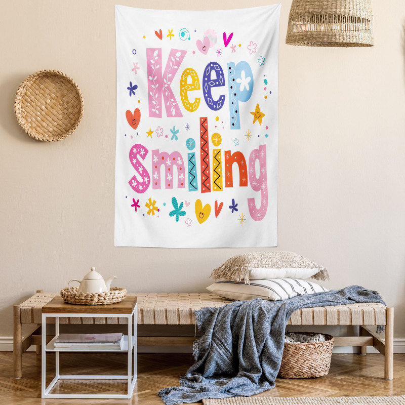 Vivid Keep Smiling Tapestry