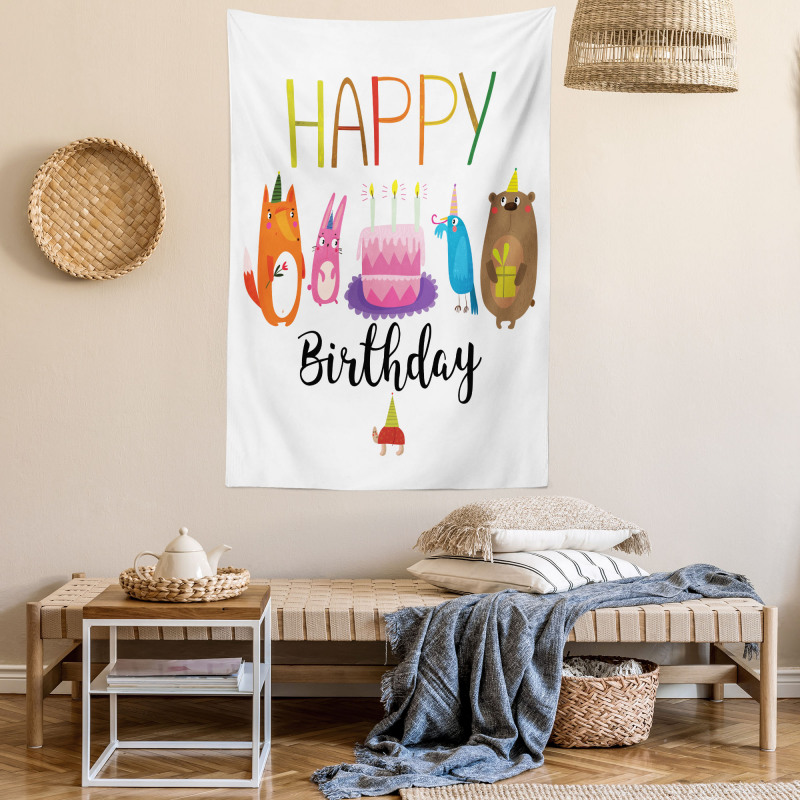 Cake Animal Friends Tapestry