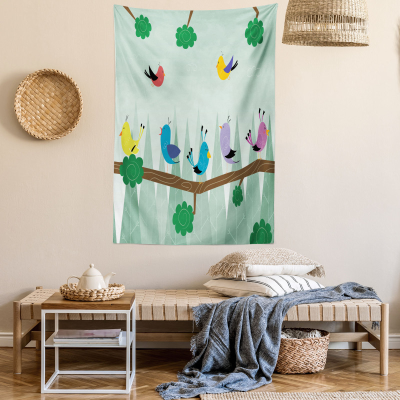 Birds on Branch Tapestry