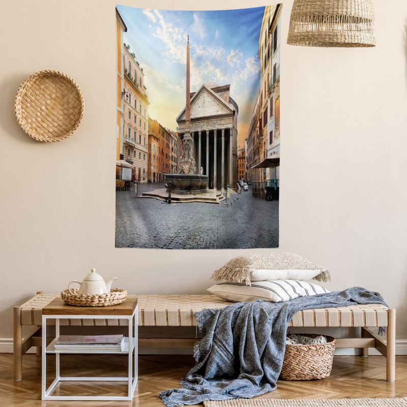 Pantheon Fountain in Rome Tapestry